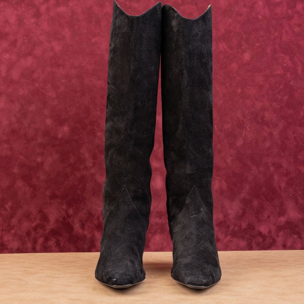 Staud Women Wally Tall Black Suede Leather Dressy Knee Boots size 6 EUR36 - Picture 3 of 10